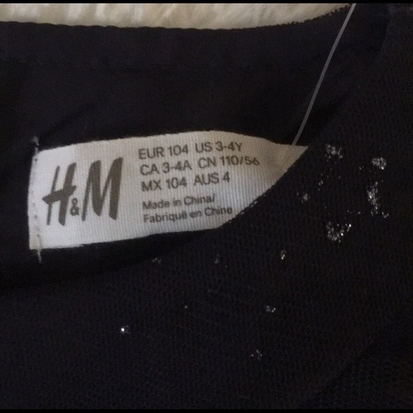 H&M Blue Sheer Tulle LS Dress W/Peter Pan Collar - Picture 6 of 7